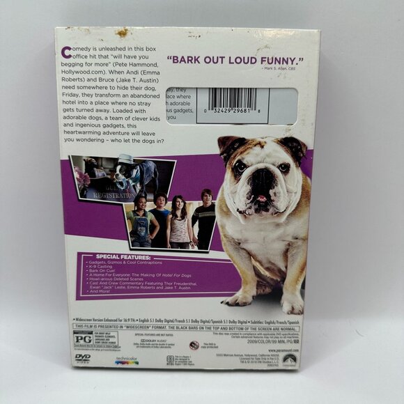 Hotel For Dogs DVD 2009 PG Emma Roberts Jake T Austin Paramount Widescreen - Picture 3 of 6